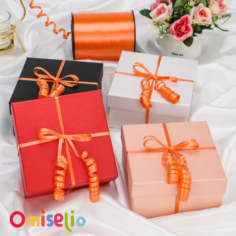 OMISELIO Orange Ribbon - 500 Yard Crimped Curly Orange Curling Ribbon for Gift Wrapping, Balloons, Halloween & Christmas - Image 2